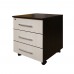 Comoda Office birou cu 3 sertare wenge/ladin